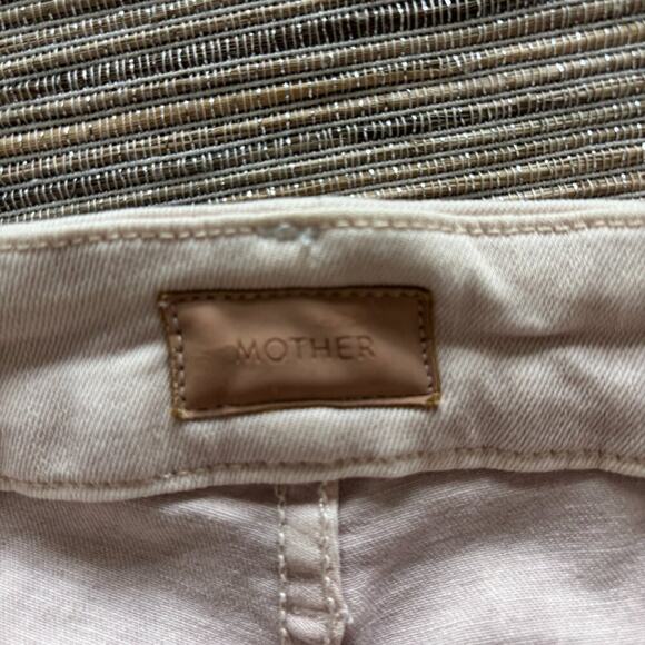MOTHER | Looker Dagger Ankle Fray Jeans Blush Pink Lace Hem Sz 26 - Picture 6 of 9